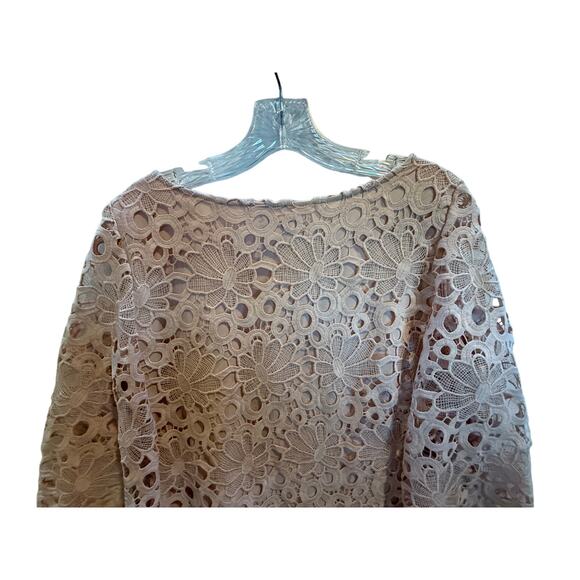 Nanette Lepore Women's size 2 Pink Dress Eyelet Lace Embroidered Lined Cocktail - Picture 3 of 14